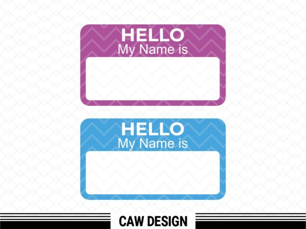 Hello My Name is Blank Name Tag Image Download, SVG, PNG, EPS