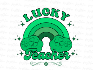 Lucky Teacher Shirt PNG Design