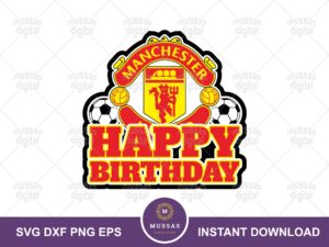 Manchester United Cake Topper Birthday Printable