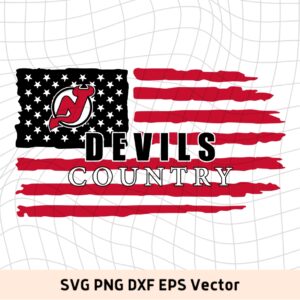 New Jersey Devils USA American Flag SVG Vector Image Download