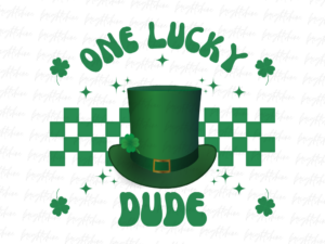 One Lucky Dude PNG Design