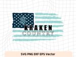 Seattle kraken USA American Flag SVG Vector Image Download