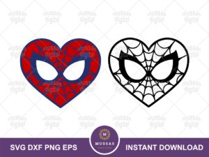 Spiderman heart svg, tattoo, png