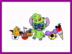 Stitch Halloween snacks SVG, oogie boogie new concept png eps