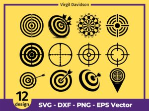 Target SVG Bundle, Bullseye, Shooting Target, Target Cricut