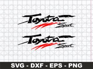 Toyota Sport Decals Cut Files for Cricut or More