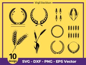 Wheat SVG, Grain Cricut, Wheat Silhouette