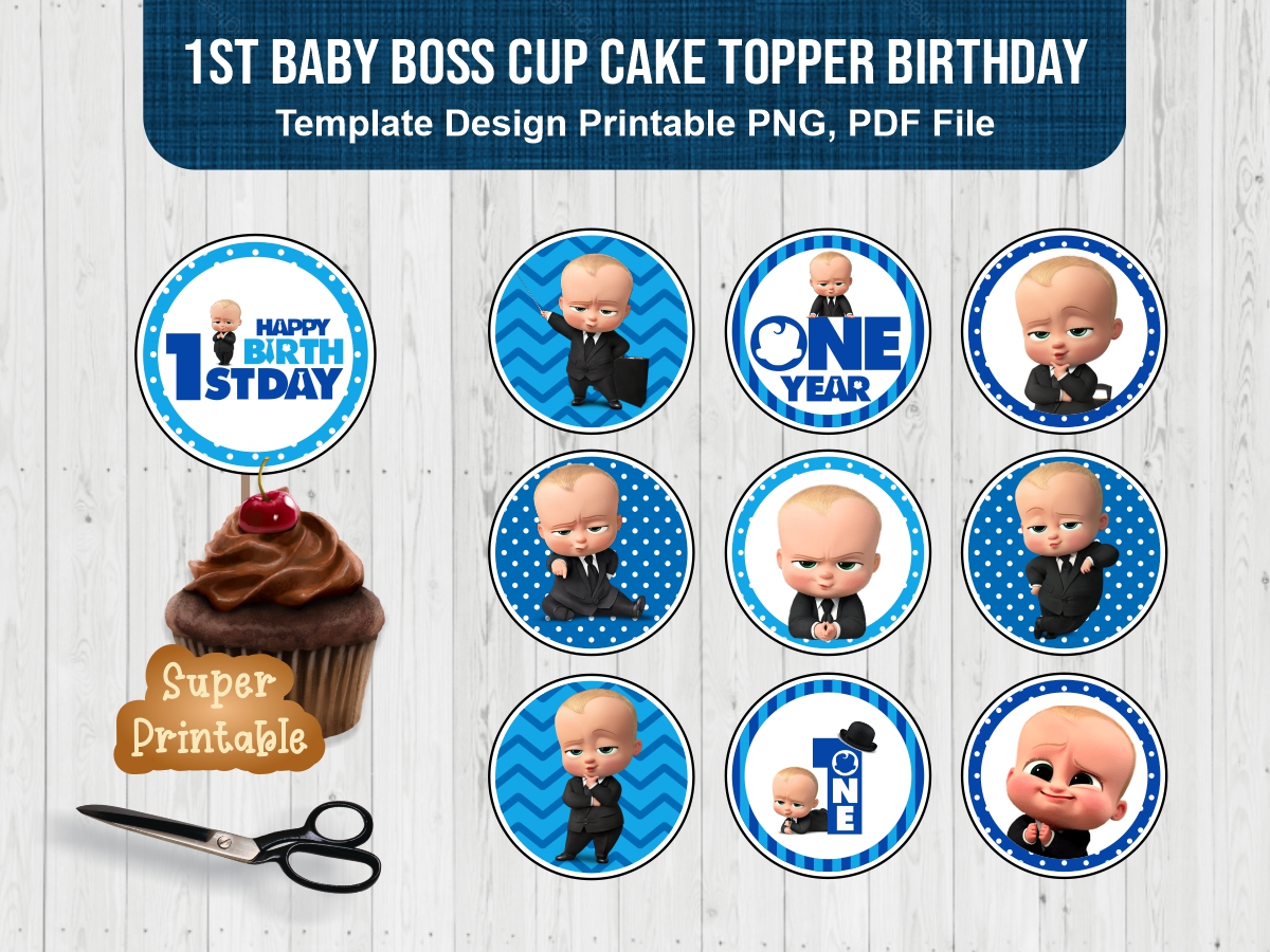 Customized card cake topper for birthday in Boss Baby Stacy theme –  PartyAccessories.pk