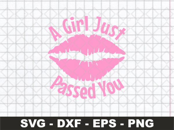 A Girl Just Passed You SVG Cricut Decals File Instant Download
