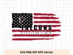 Atlanta Falcons USA American Flag Falcons Country SVG Vector Image Download PNG