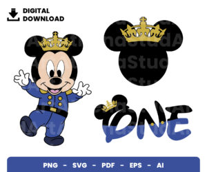 Baby Mickey One P01 Vectorency Best SVG Cut Files for Baby Shower