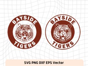 Bayside Tigers High School Logo SVG Cricut