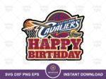 Cleveland Cavaliers Birthday Cake Topper Printable Download, Cavaliers Party Theme PNG