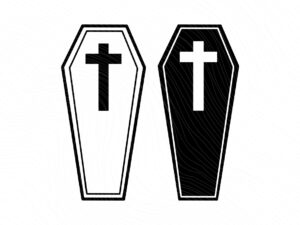 Coffin Cross Halloween SVG