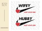 Couple Shirt Design Wifey Hubby Nike Version SVG EFS PNG