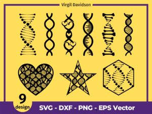 DNA SVG Cut Files Dna Silhouette Molecule