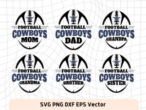 Dallas Cowboys Family T-Shirt Design, Cowboys Dad Mom and more (SVG, PNG, EPS)