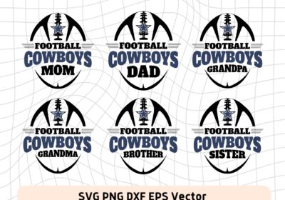 Dallas Cowboys Family T-Shirt Design, Cowboys Dad Mom and more (SVG, PNG, EPS)