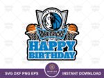 Dallas Mavericks Birthday Cake Topper Printable Download, Mavericks Party Theme, SVG, PNG