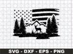 Deer SVG, Mountain svg, Hunting Clipart for Jeep Decal Projects