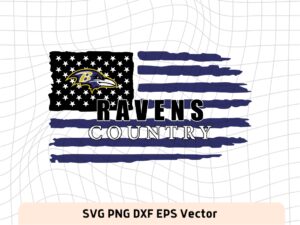 Football Baltimore Ravens USA American Flag Ravens Country SVG Vector Image Download PNG