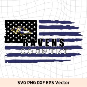 Football Baltimore Ravens USA American Flag Ravens Country SVG Vector Image Download PNG