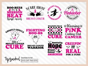 Halloween Breast Cancer SVG
