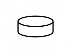 Hockey Puck Outline Clipart SVG Image