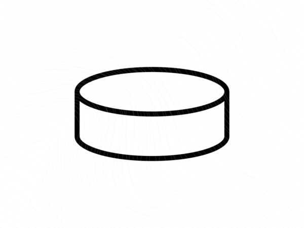 Hockey Puck Outline Clipart SVG Image