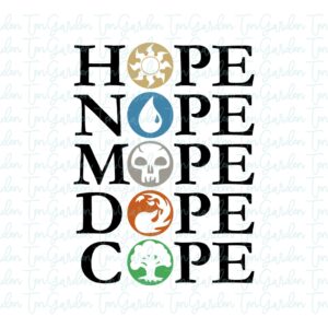 Hope, Nope, Mope, Dope, Cope Magic The Gathering Symbol SVG Vector file