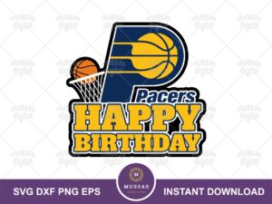 Indiana Pacers SVG, Cake Topper Birthday Theme PNG