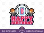 LA Clippers SVG PNG Cake Topper Birthday