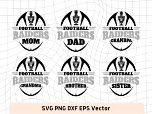 Las Vegas Raiders Family T-Shirt Design, Raiders Football Dad Mom and more (SVG, PNG, EPS)