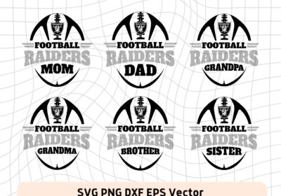 Las Vegas Raiders Family T-Shirt Design, Raiders Football Dad Mom and more (SVG, PNG, EPS)