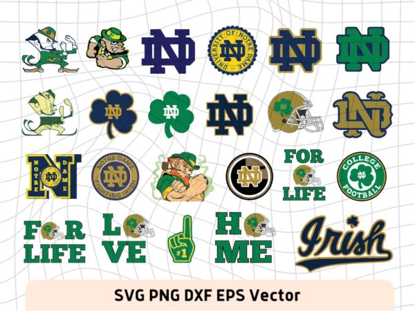 ND Fighting Irish SVG, Notre Dame clipart, Irish cricut, Football SVG, NCAA Football Team SVG
