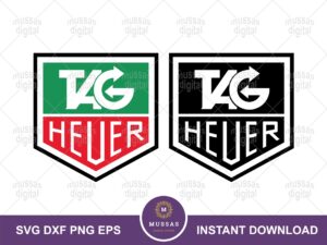 TAG HEUER Motorcyle Car Classic Black Layered SVG PNG
