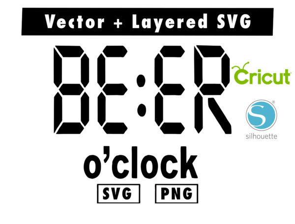 THUMBNAIL 2 27 Vectorency beer oclock svg & png for cricut machine