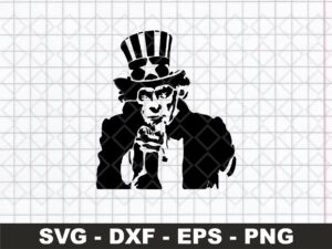Uncle Sam Laser Cut Files CNC DXF SVG Vector
