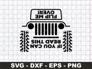 if you can read this flip me over svg, funny jeep decals design file