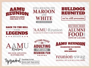 Alabama A&M University Reunion T-Shirt Design Bundle