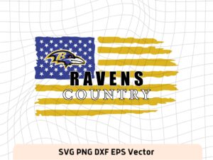 Baltimore Ravens Country USA Flag Vector PNG SVG file