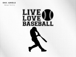 Baseball SVG live love baseball