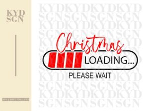 Christmas Loading Please Wait SVG