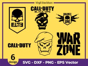 FPS Shooter Clipart, cod gaming warzone SVG, gamer modern warfare battle royale