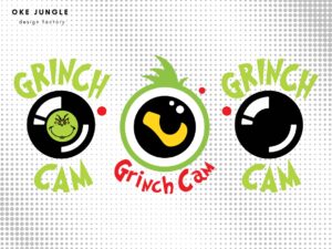 Grinch Cam SVG, Grinch PNG, Christmas Vector