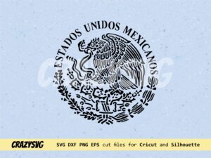 Mexico DXF, Symbol Estados Unidos Mexicanos SVG, Laser CNC File