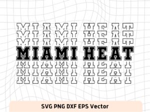 Miami Heat SVG Digital Download, NBA, Team Basketball, Miami Heat PNG