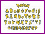 Pokemon Alphabet Clipart SVG EPS