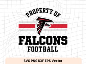 Property of Atlanta Falcons Football NFL SVG Falcon Graphic Image Cricut