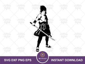 Sasuke Uchiha SVG, Naruto Shippuden Clipart, Anime PNG